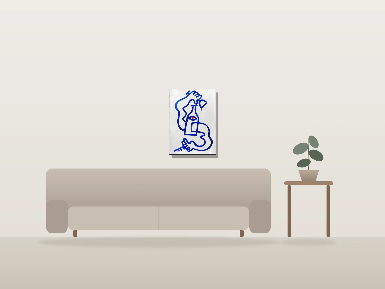Sommelier en folie by thefakemuseum shown to scale in a room