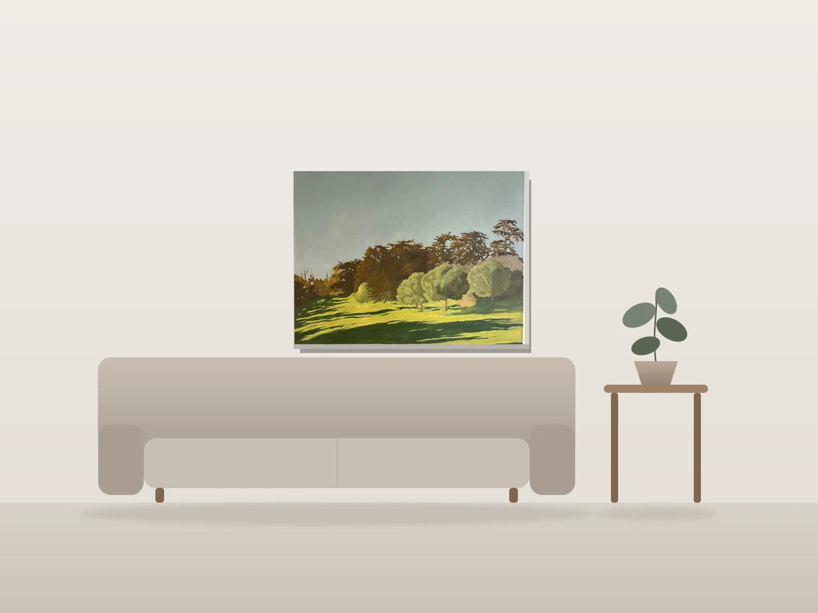 Bordeaux au soleil by Ariane Duplessis shown to scale in a room