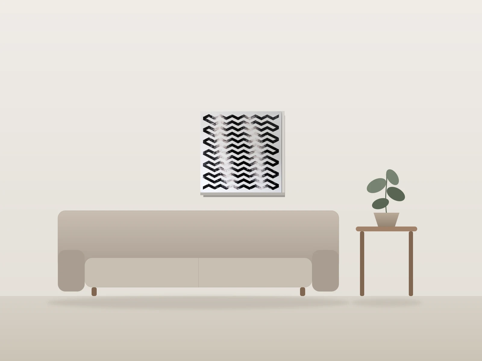 Rythmes by Antoine Devictor shown to scale in a room