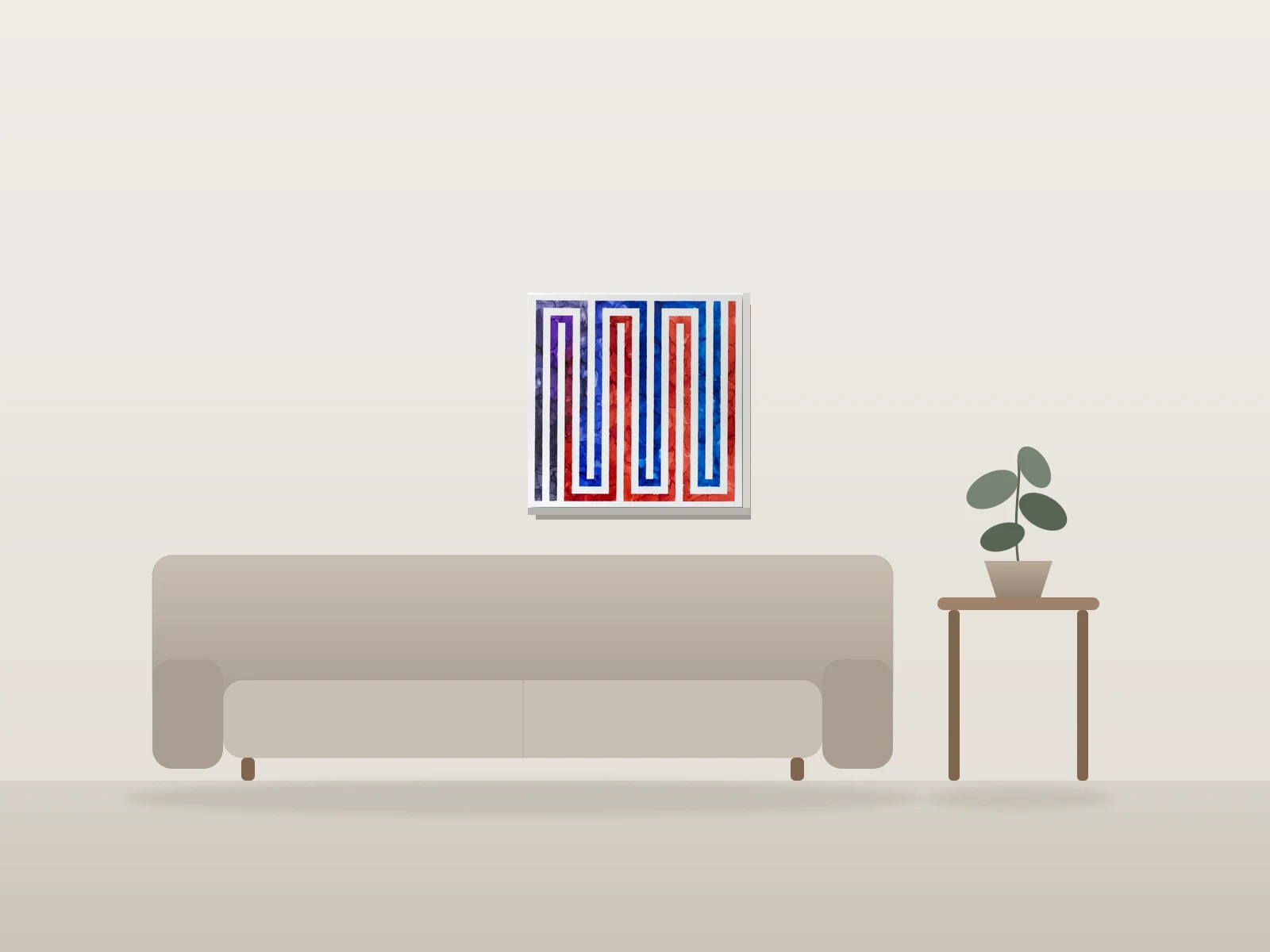 Union by Antoine Devictor shown to scale in a room
