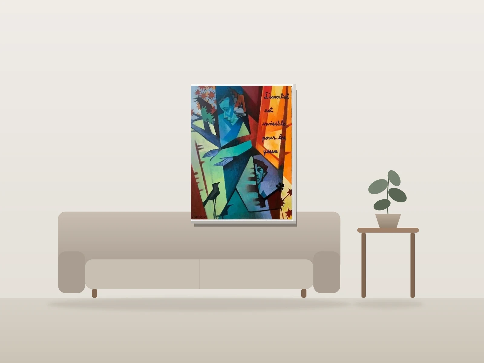 Kettu by Charlie Ramos shown to scale in a room