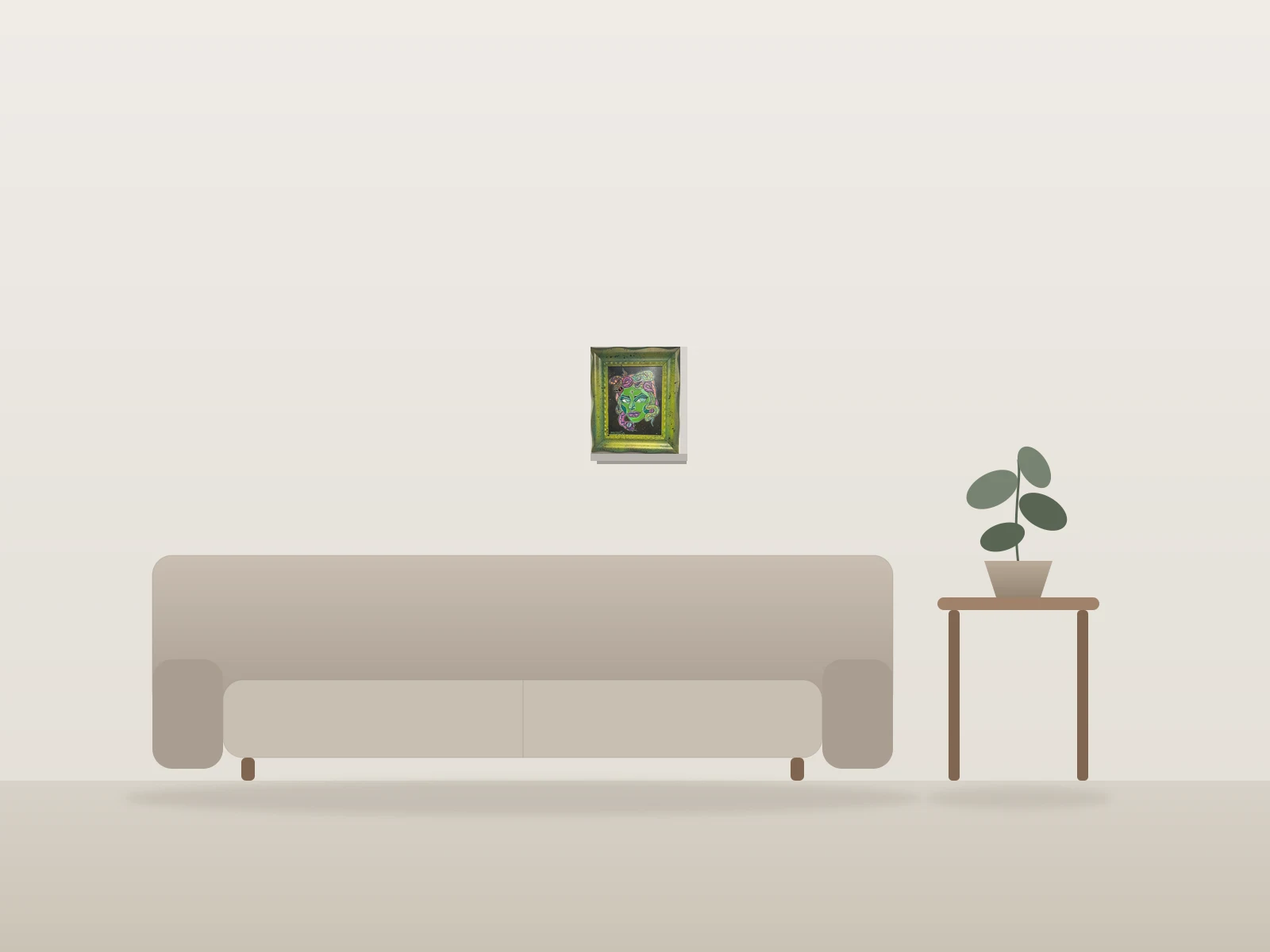 Méduse by Psyqu33n shown to scale in a room