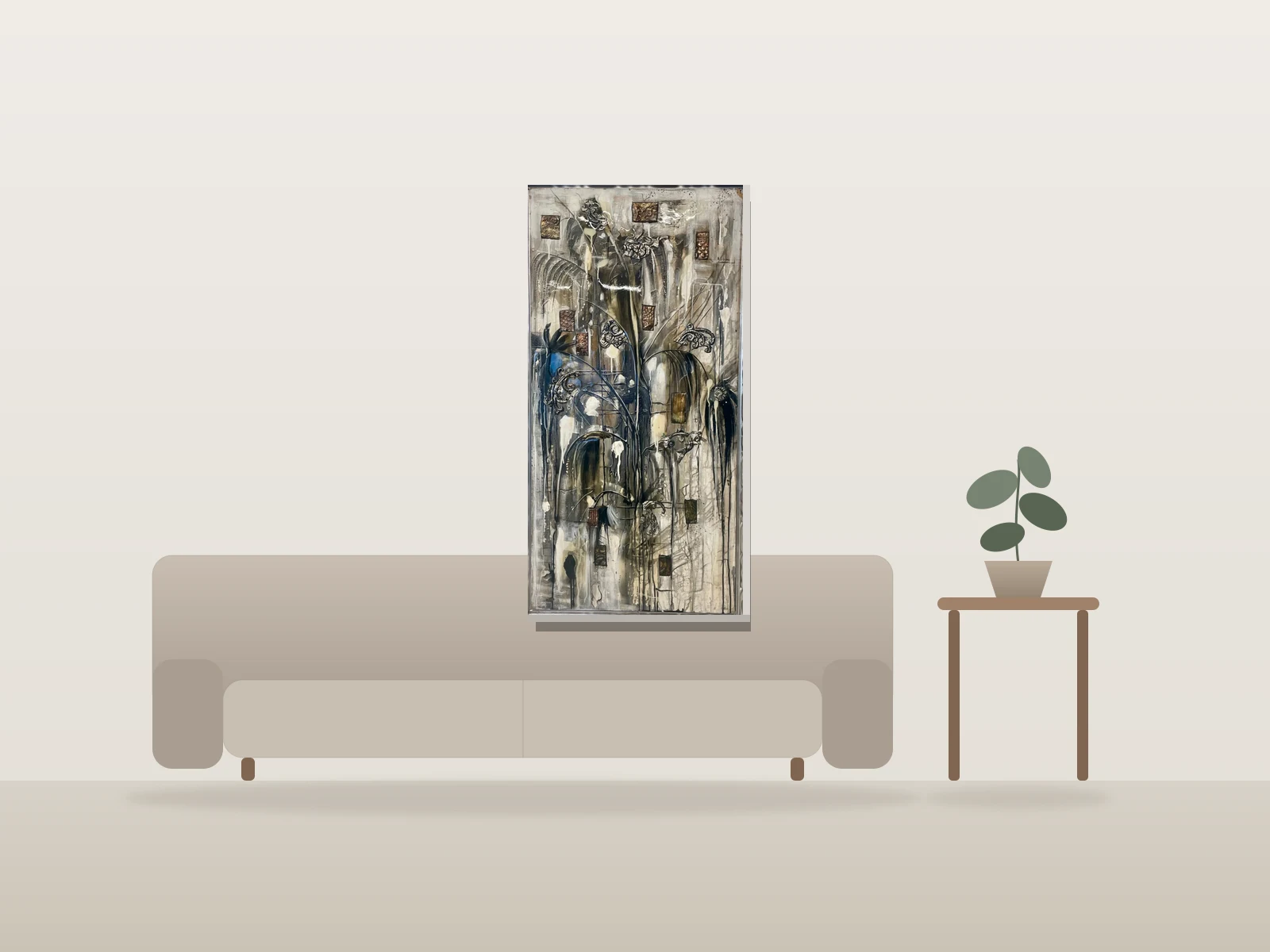 Sagrada by cathyjolicoeur shown to scale in a room
