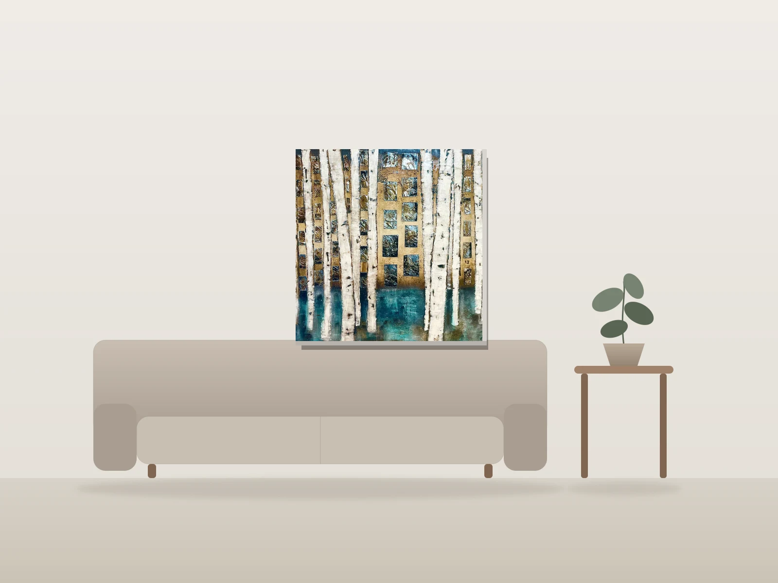 Silence automnal by cathyjolicoeur shown to scale in a room