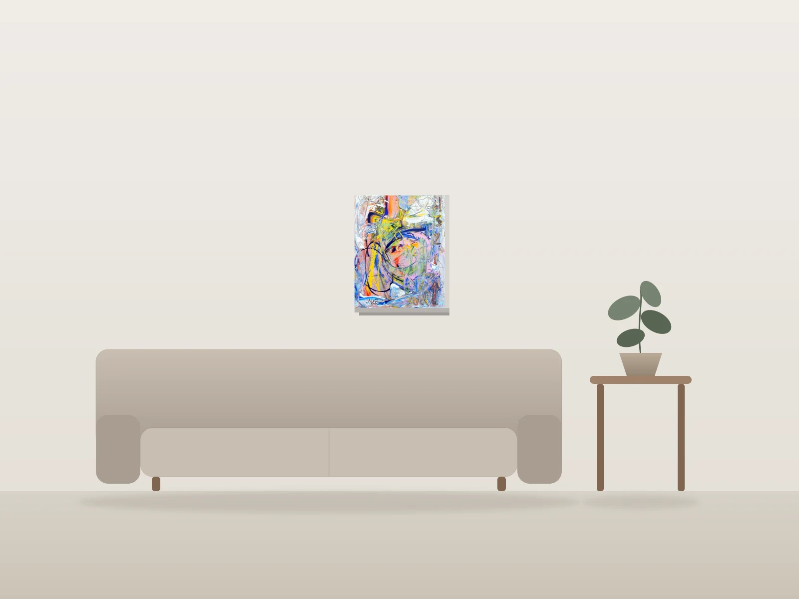 Niveau by Audrey Neron shown to scale in a room
