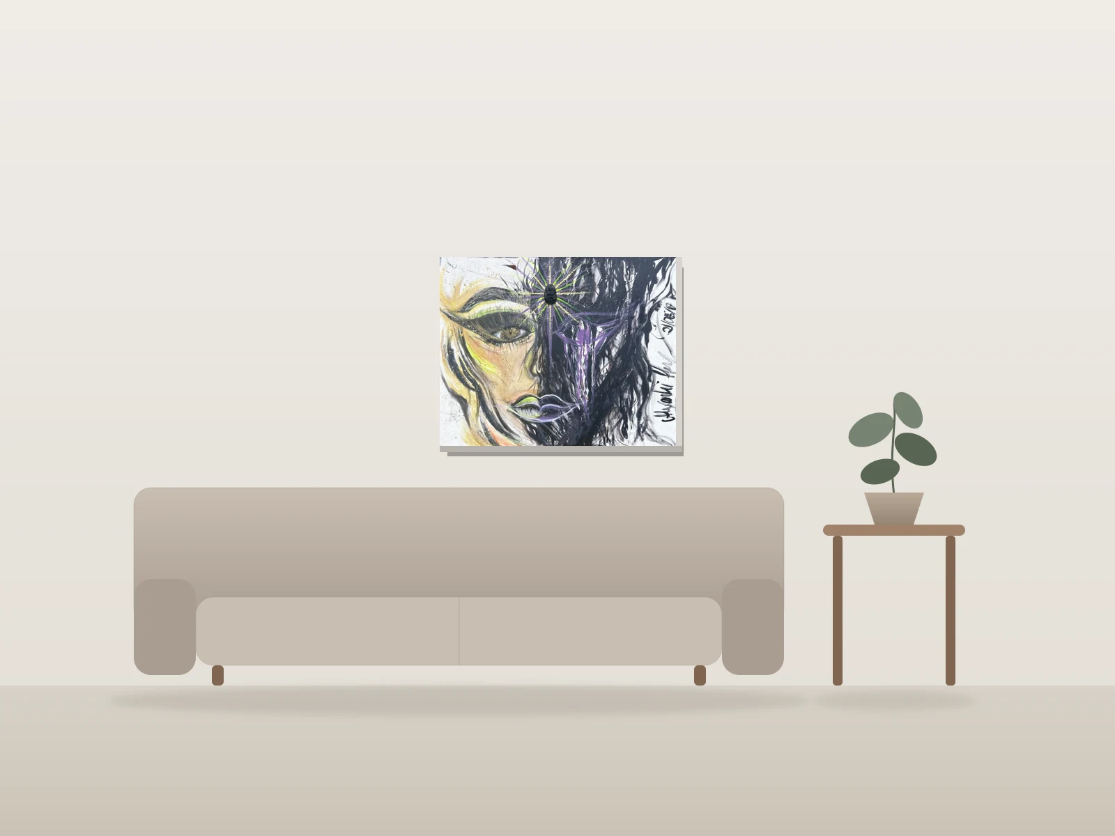 Lilith Love by Alexandra Hayes shown to scale in a room