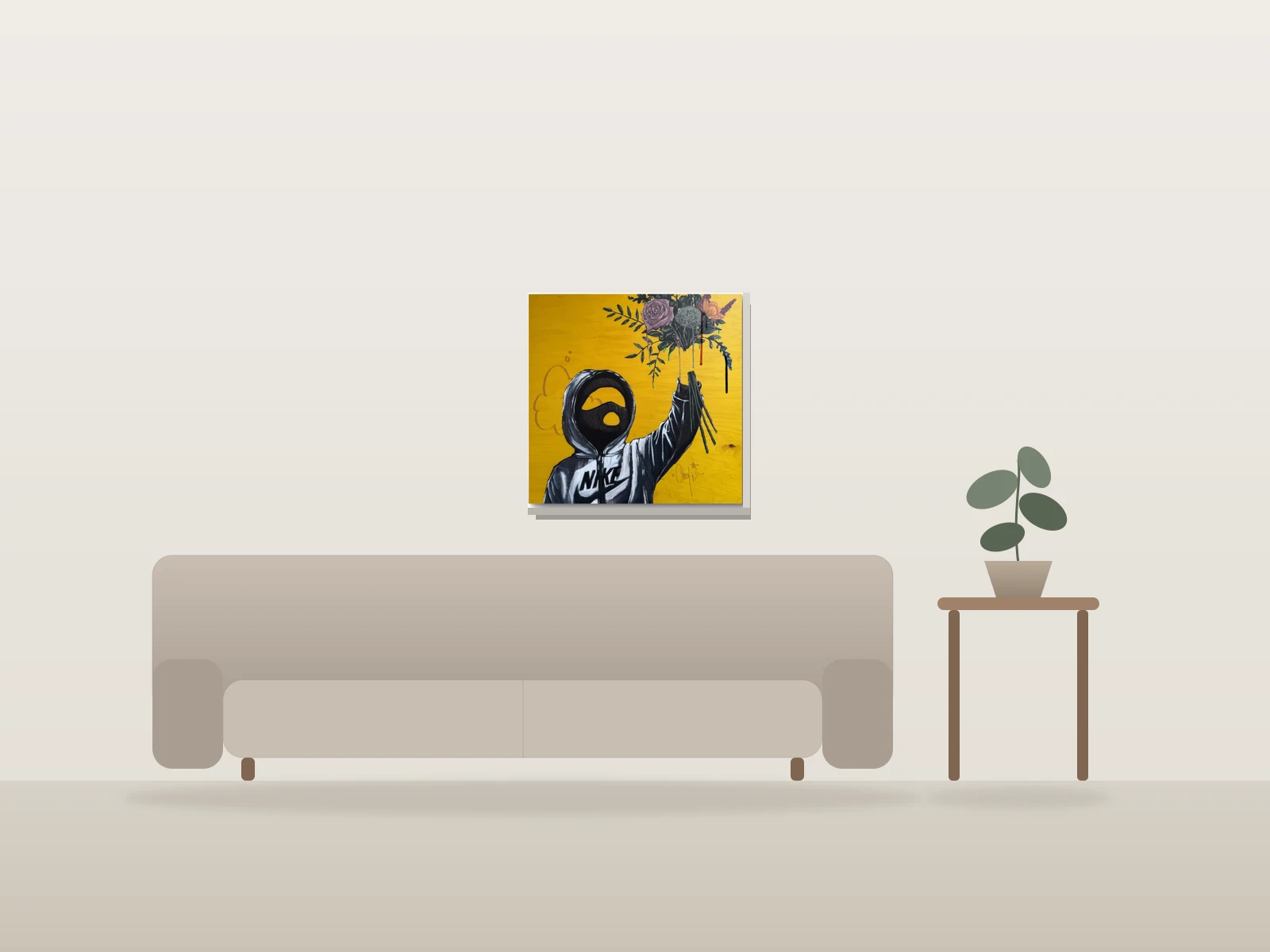Le Beau & Le laid by Dank shown to scale in a room