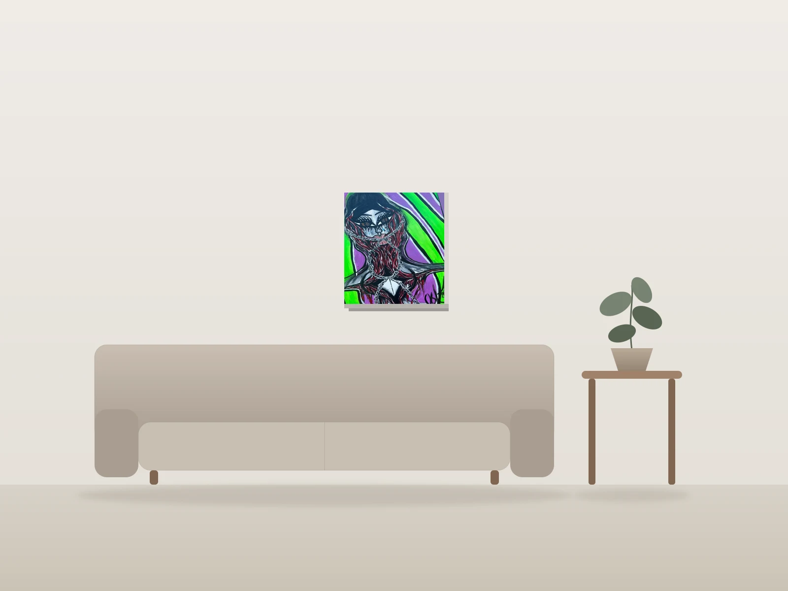 Regarde mieux (de la collection “inside out”) by Alexandra Hayes shown to scale in a room