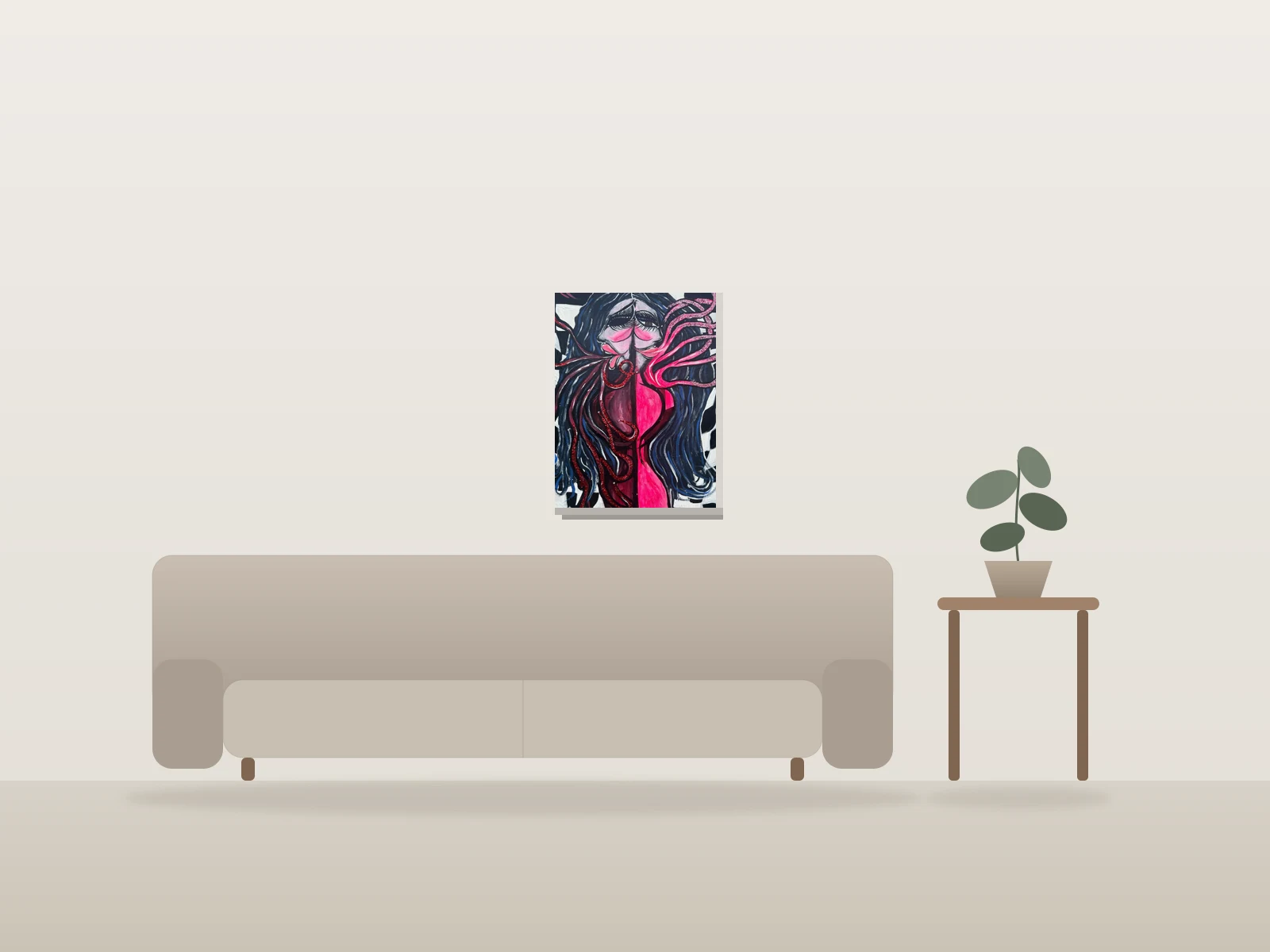 Regarde mieux part.02 (de la collection “inside out”) by Alexandra Hayes shown to scale in a room