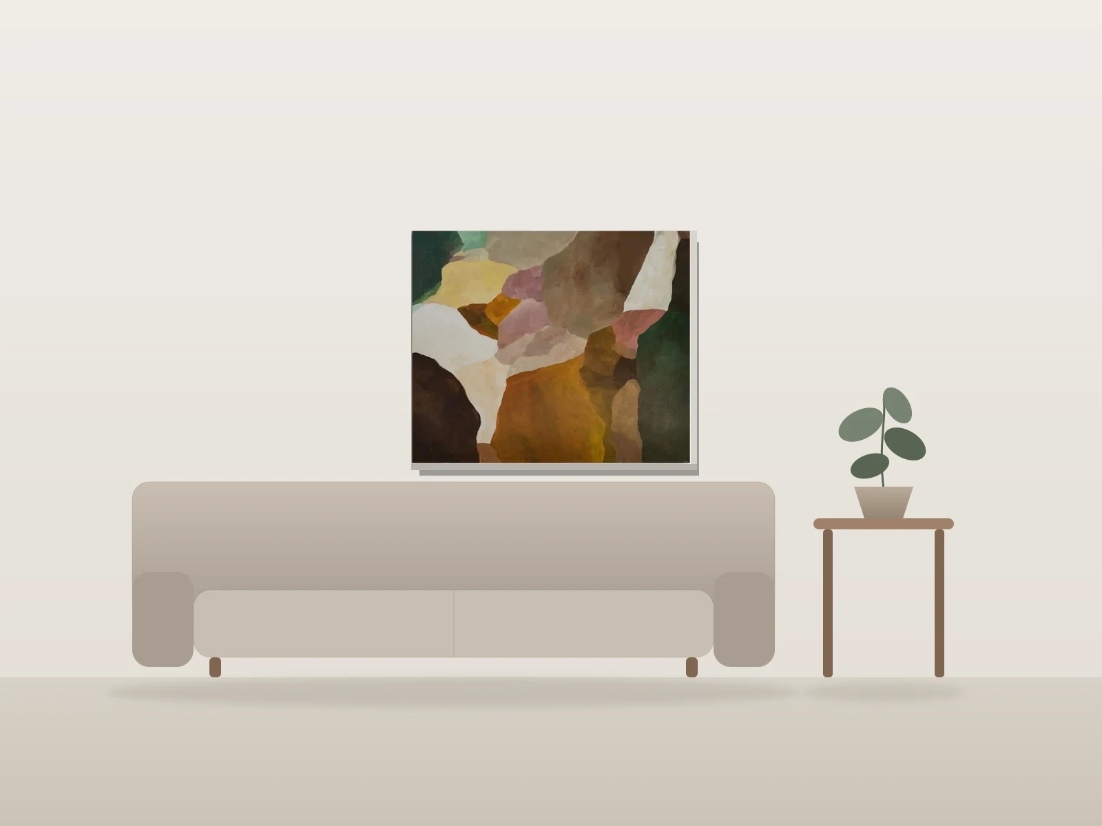 Porteur de rêve by Emilie Durocher-Noel shown to scale in a room