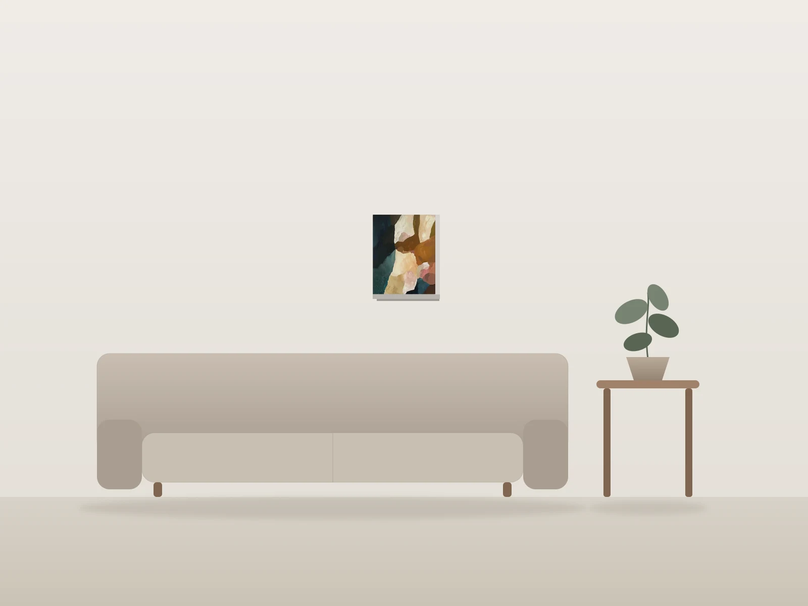 Récolte by Emilie Durocher-Noel shown to scale in a room