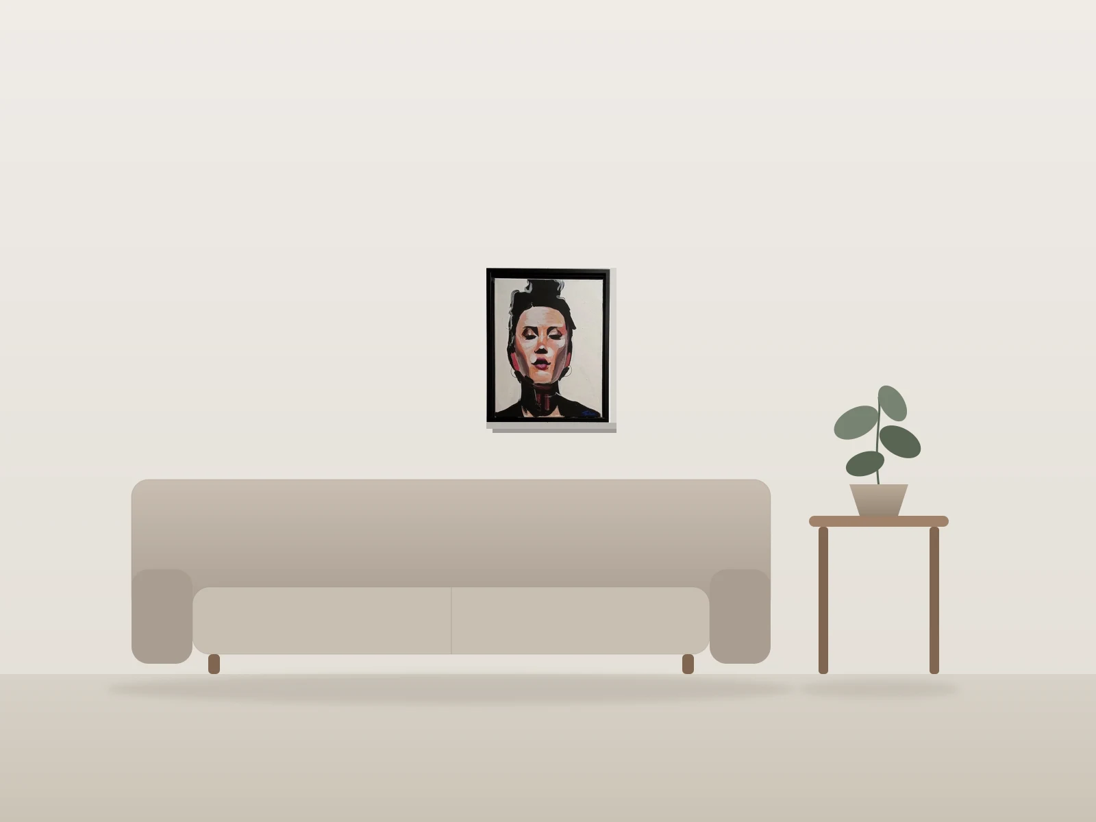 Camille by Gaëlle Eber shown to scale in a room