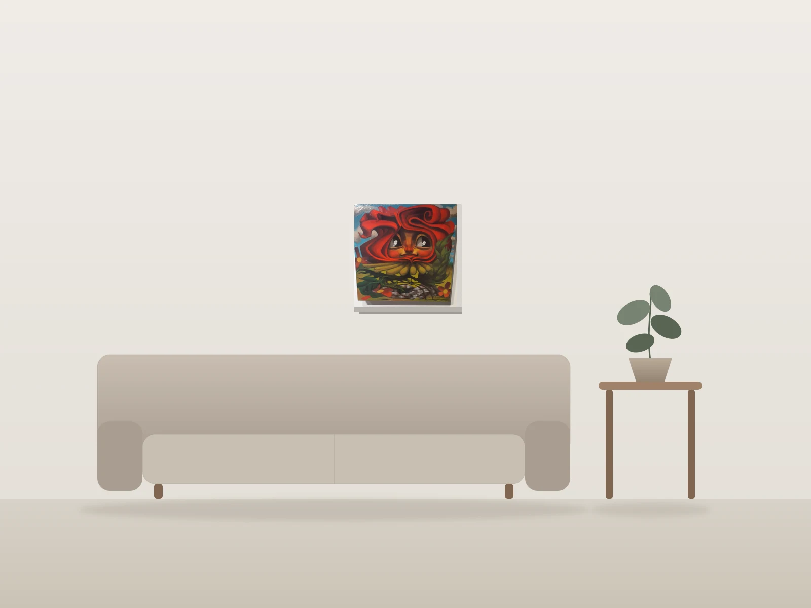 Sans Titre by Pascal Foisy shown to scale in a room