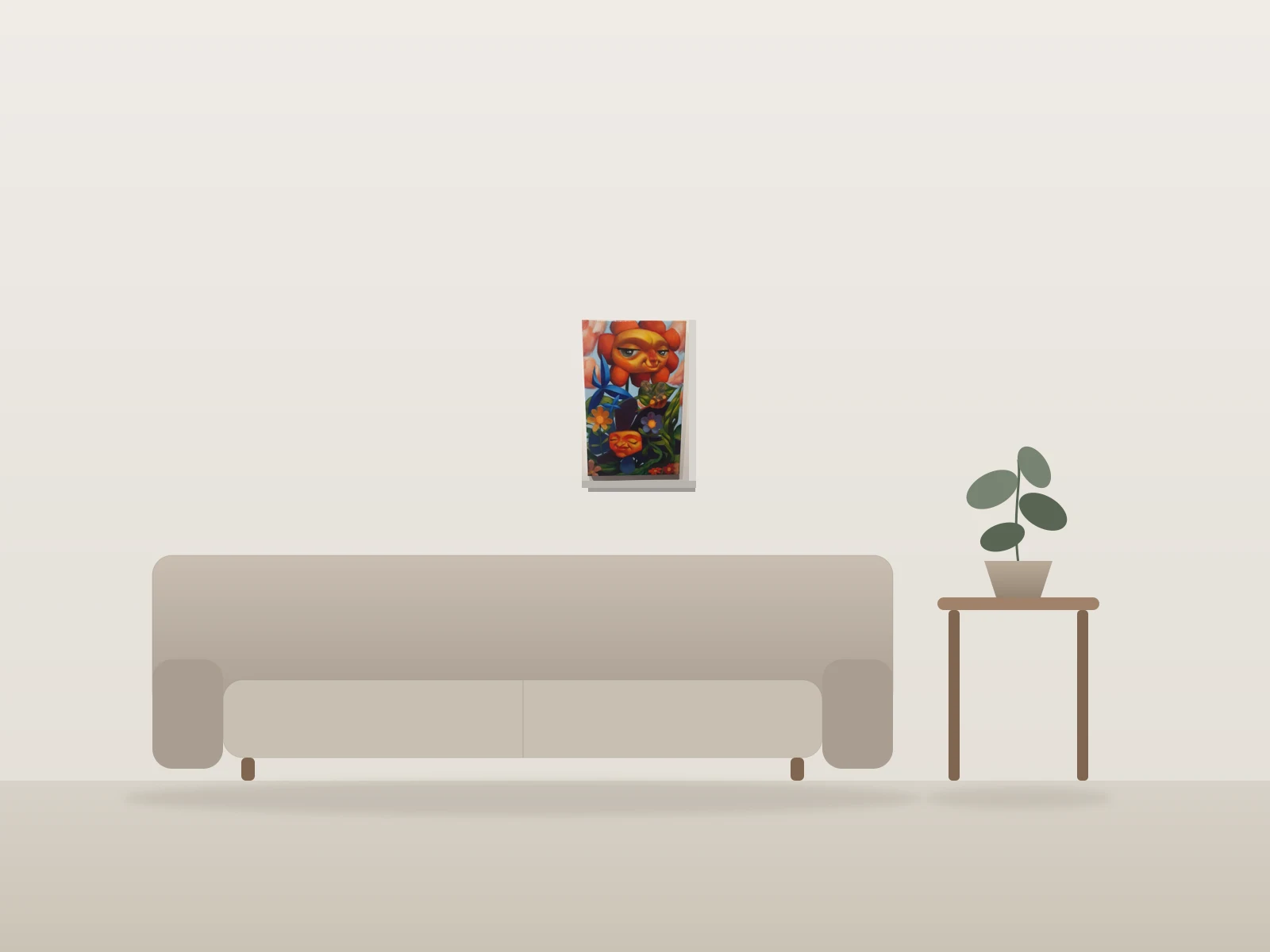 Sans Titre by Pascal Foisy shown to scale in a room
