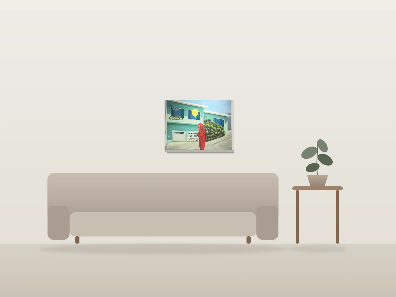Sans titre by Valérie Larivière shown to scale in a room