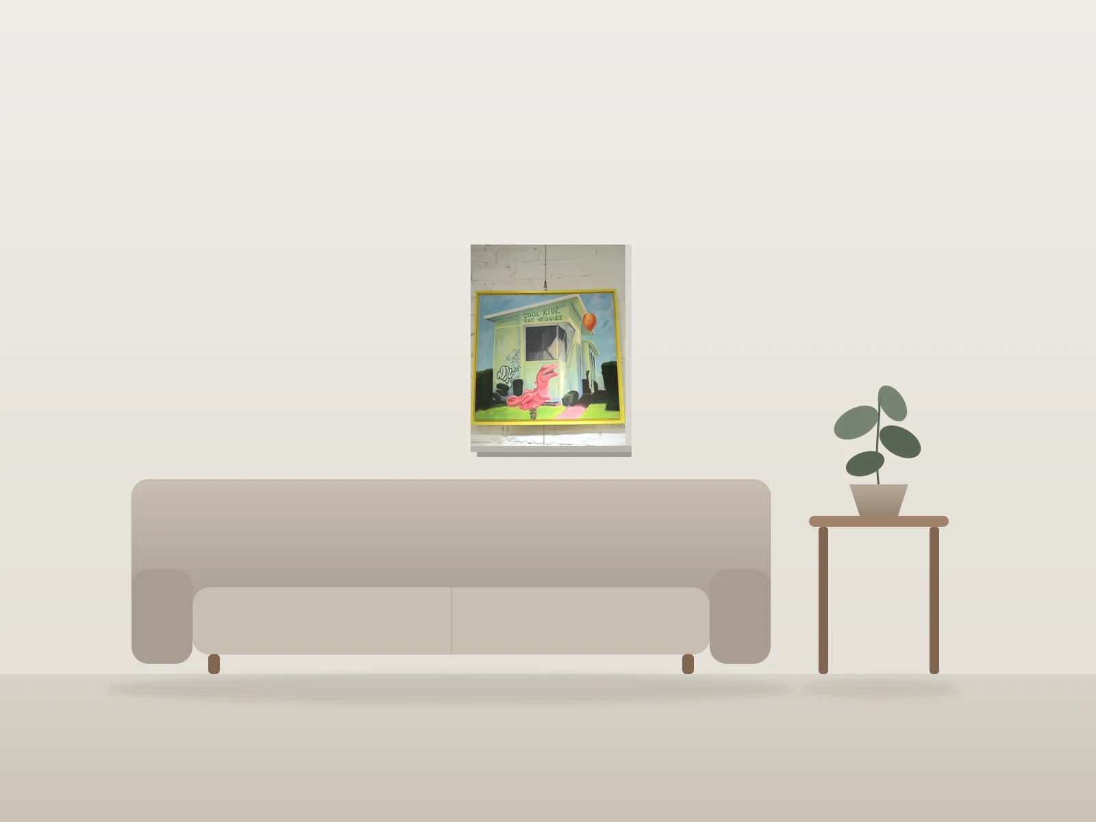 Sans titre by Valérie Larivière shown to scale in a room