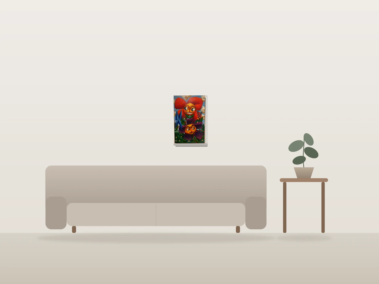 Sans titre by Pascal Foisy shown to scale in a room