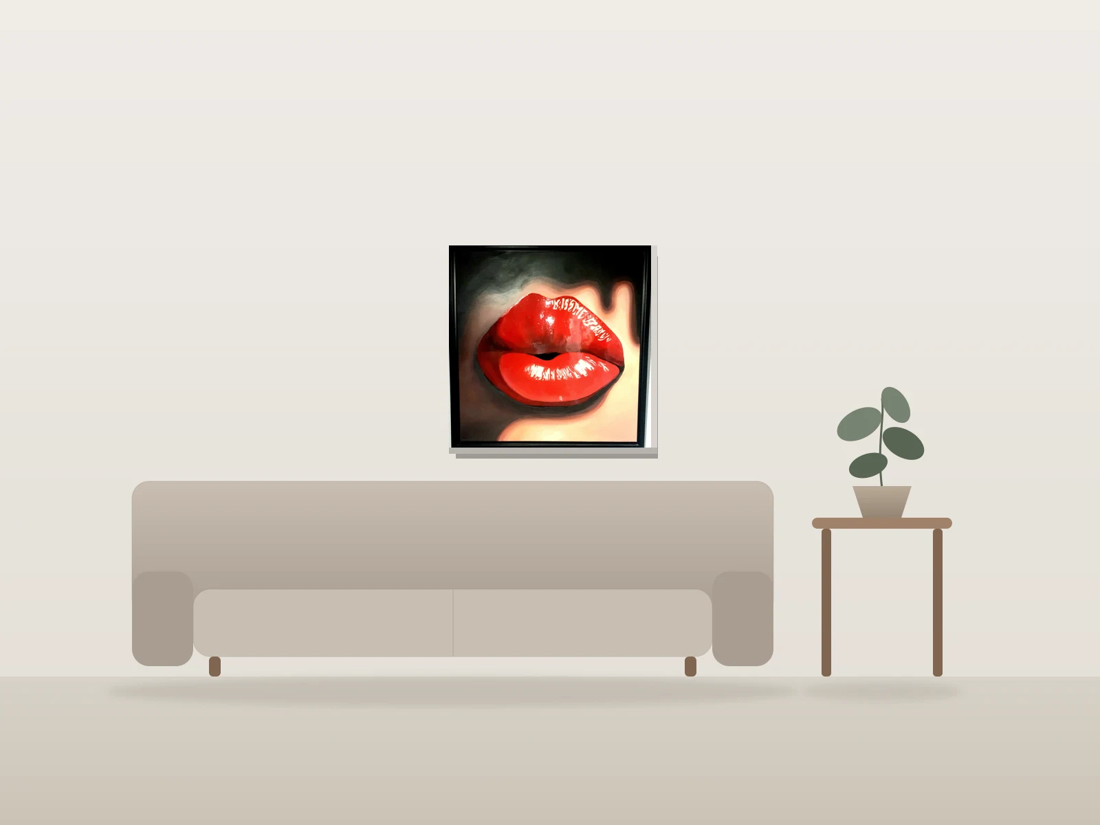 Sans titre by Kaitlin Kelly shown to scale in a room