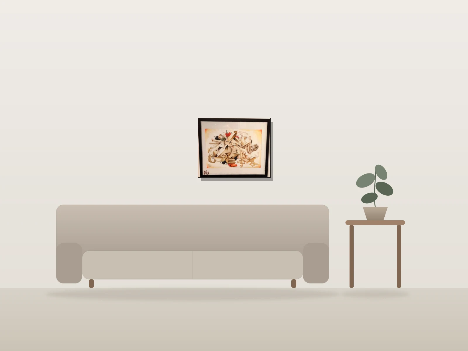 Sans titre by Axe Lalime shown to scale in a room