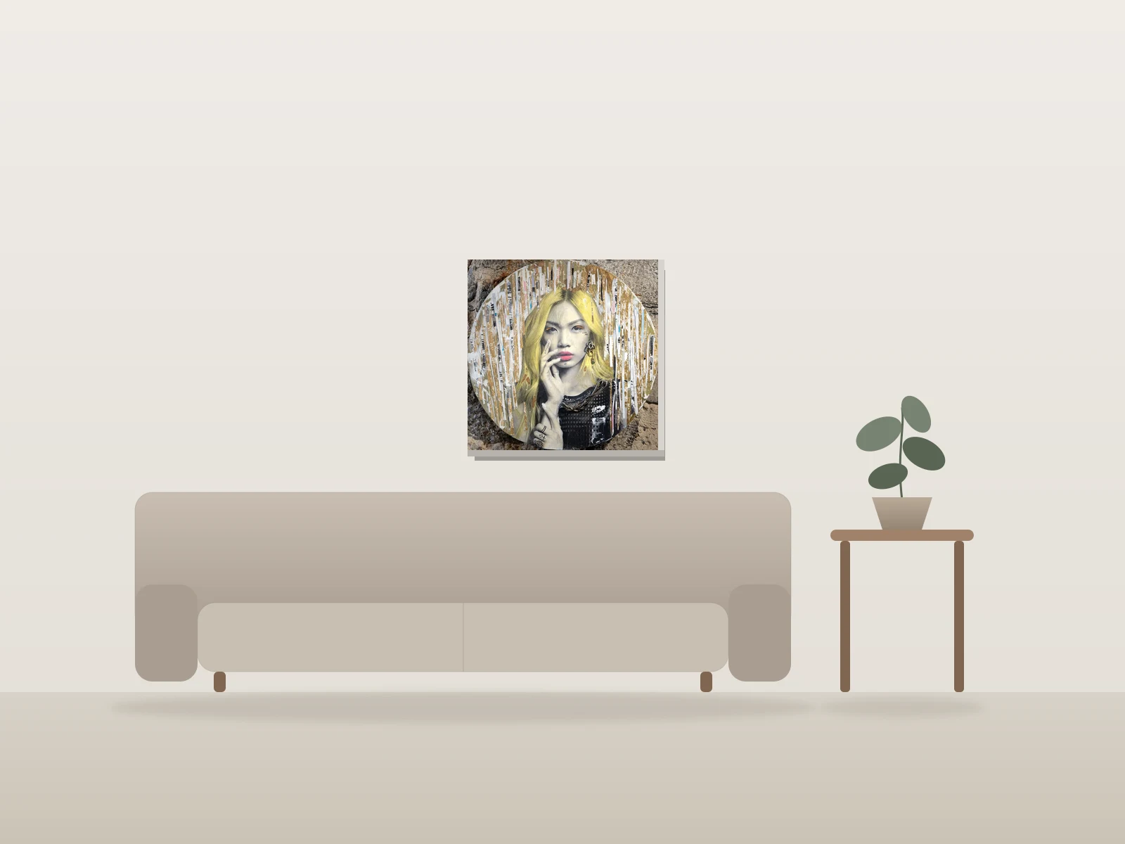 Le Regard by Tina Cartier shown to scale in a room