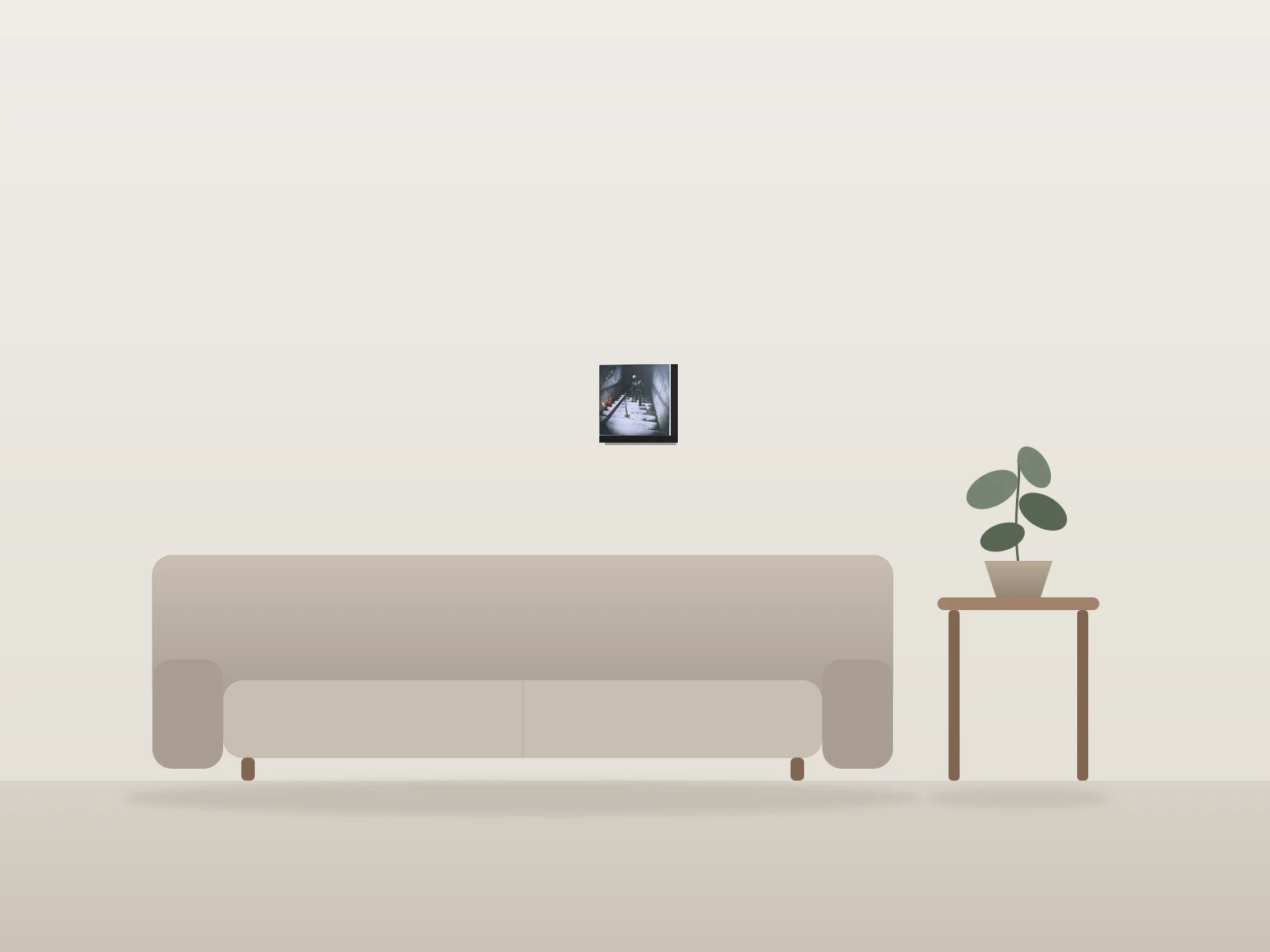 Qu'est-ce qui pourrait mal tourner ? by Luis Valoyes shown to scale in a room