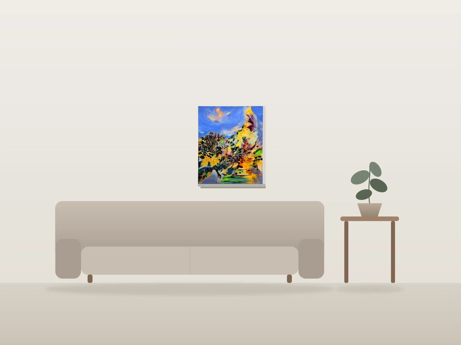 Girouette libre du Mont Banane by La Marquise de Ville-mard shown to scale in a room