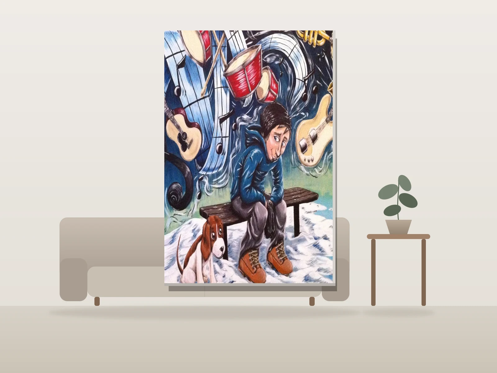 Le vacarme du silence by WATT shown to scale in a room