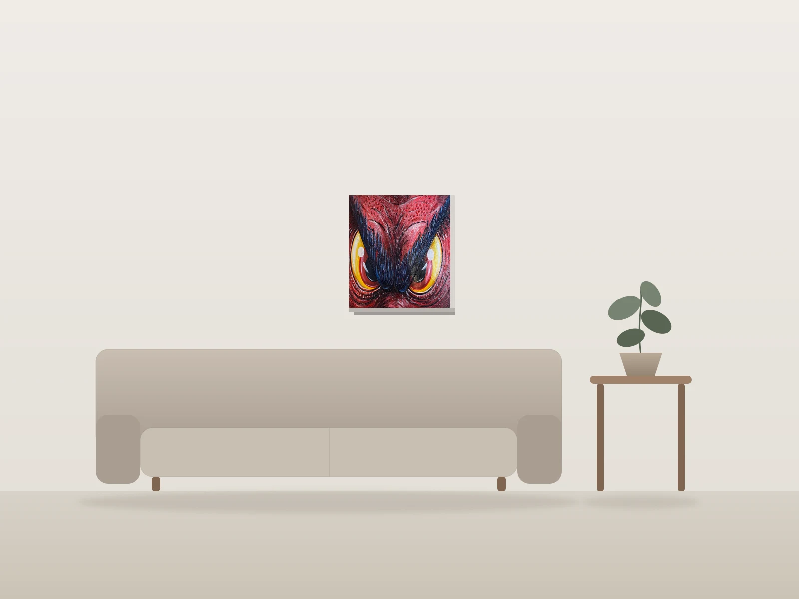 Rabidus by WATT shown to scale in a room