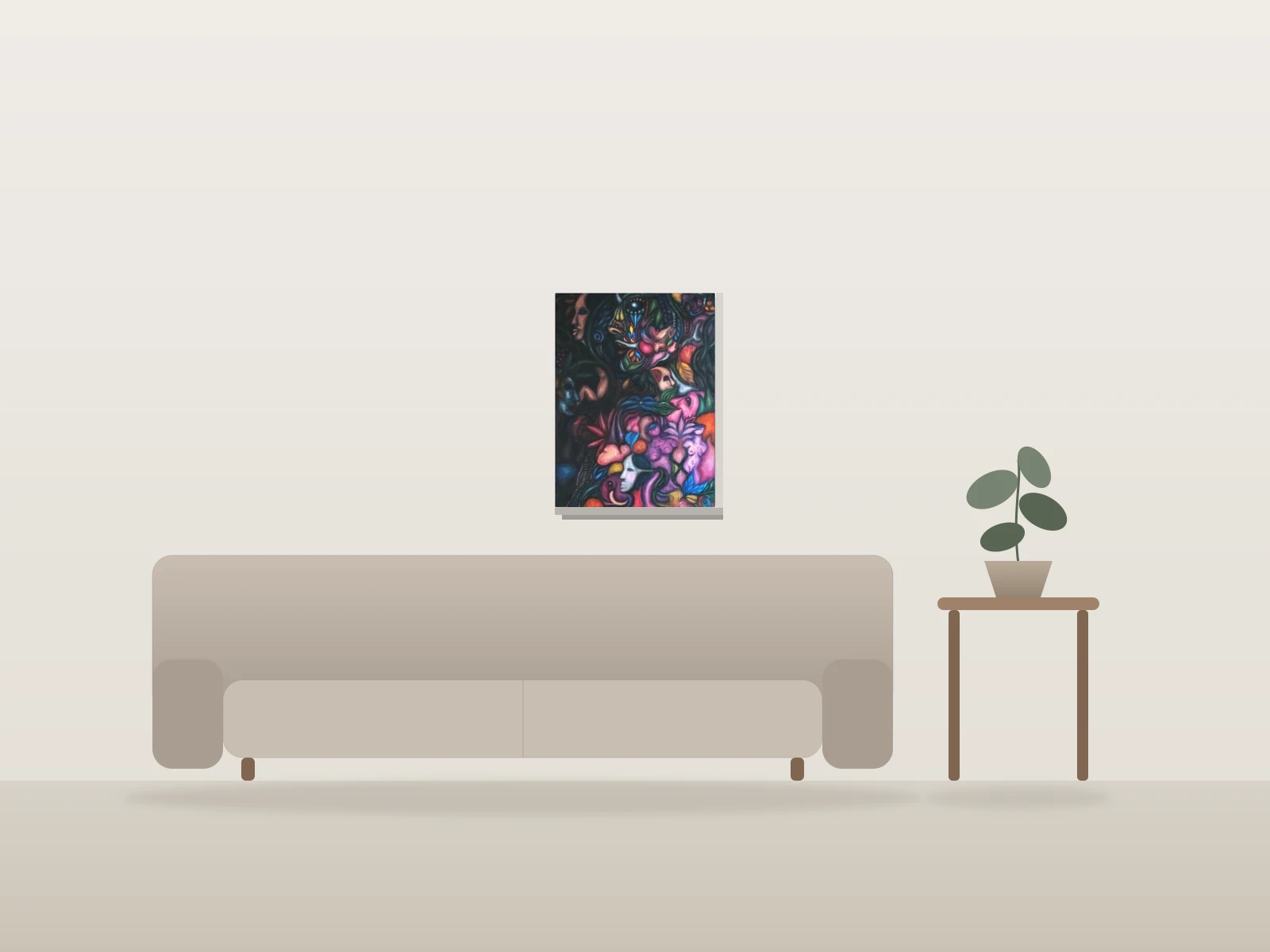 Cache-cache by Sébastien Clermont shown to scale in a room