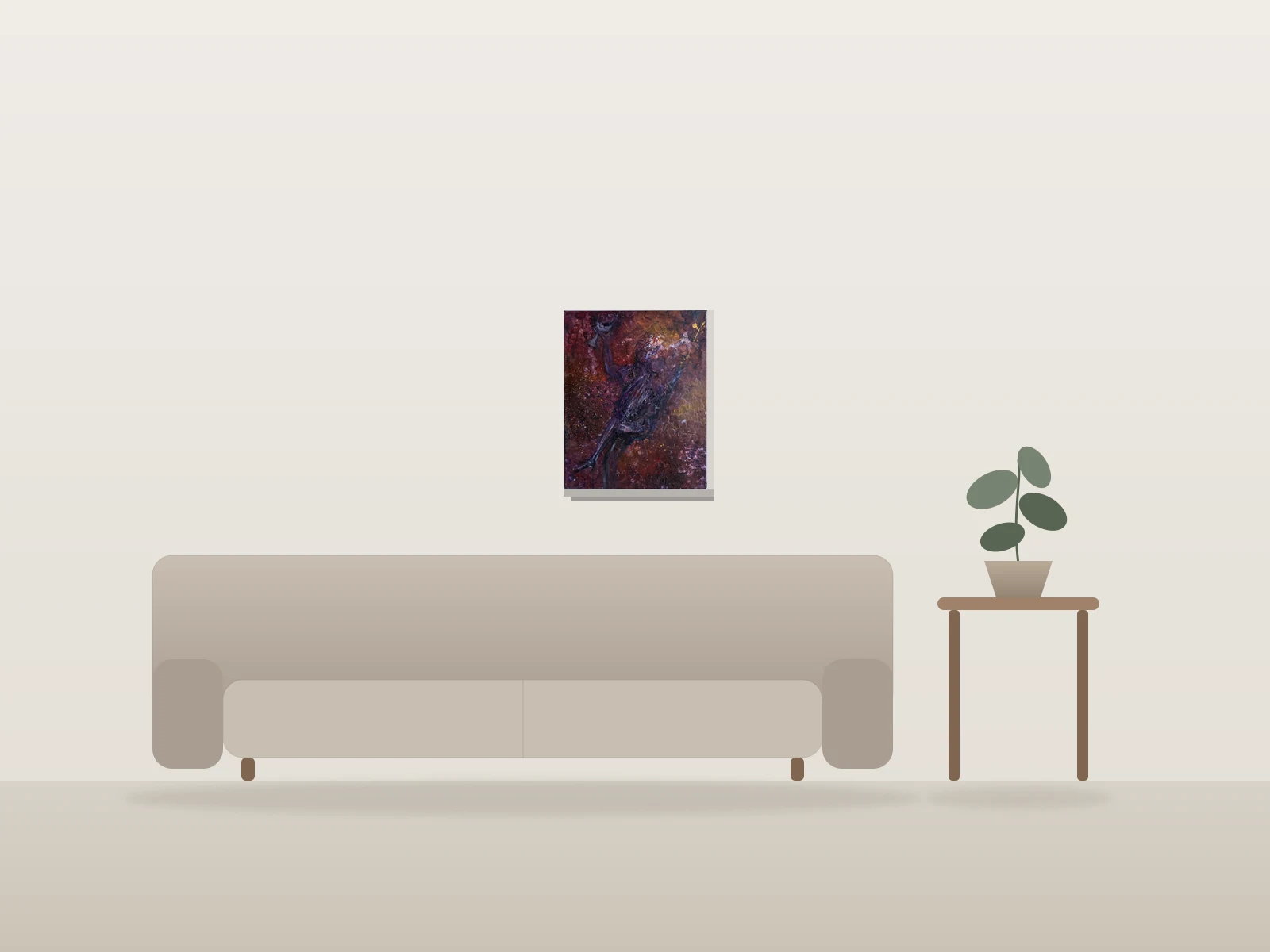 Le Magicien by Sébastien Clermont shown to scale in a room