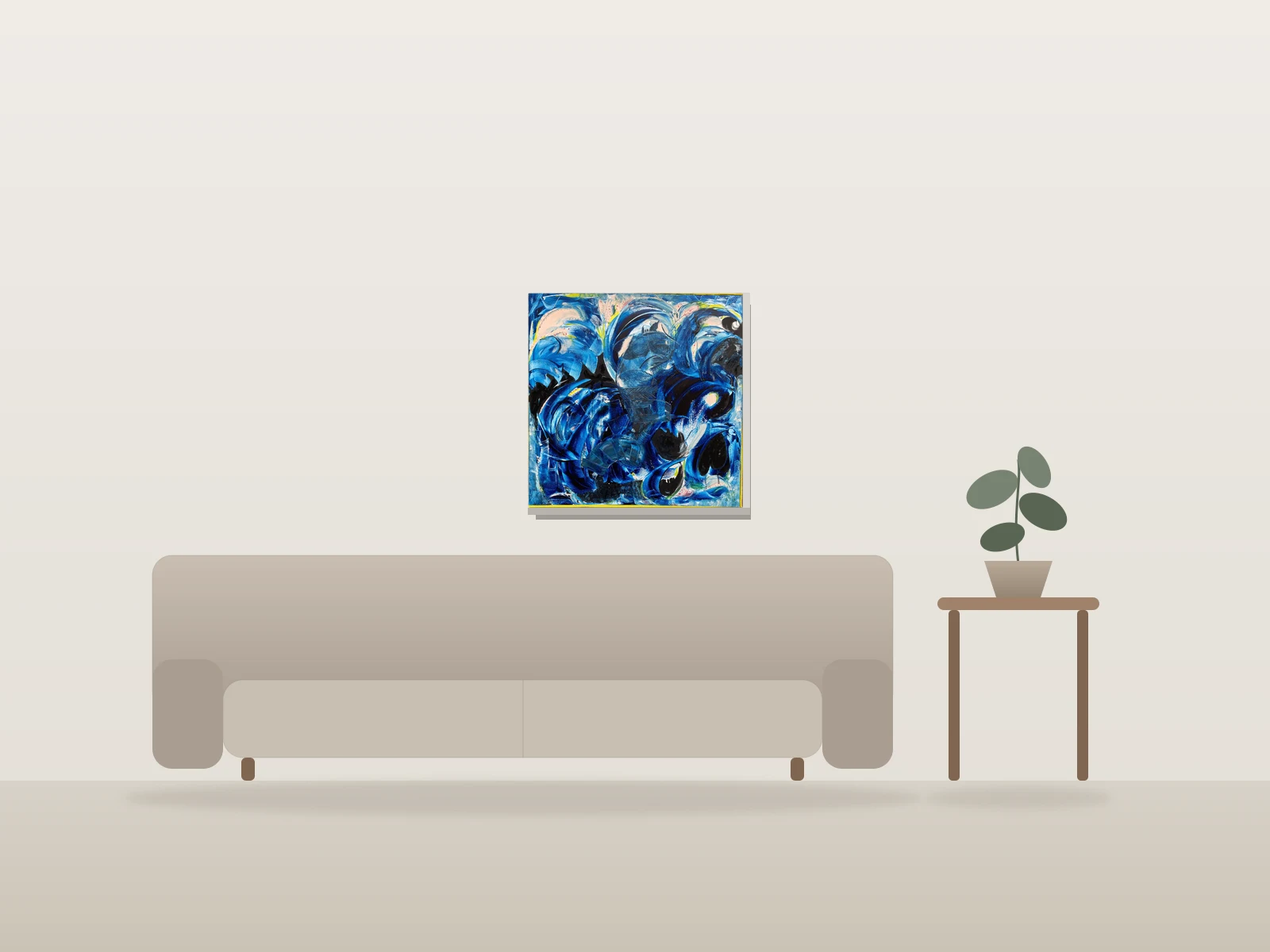 Mer by Mia Ème shown to scale in a room