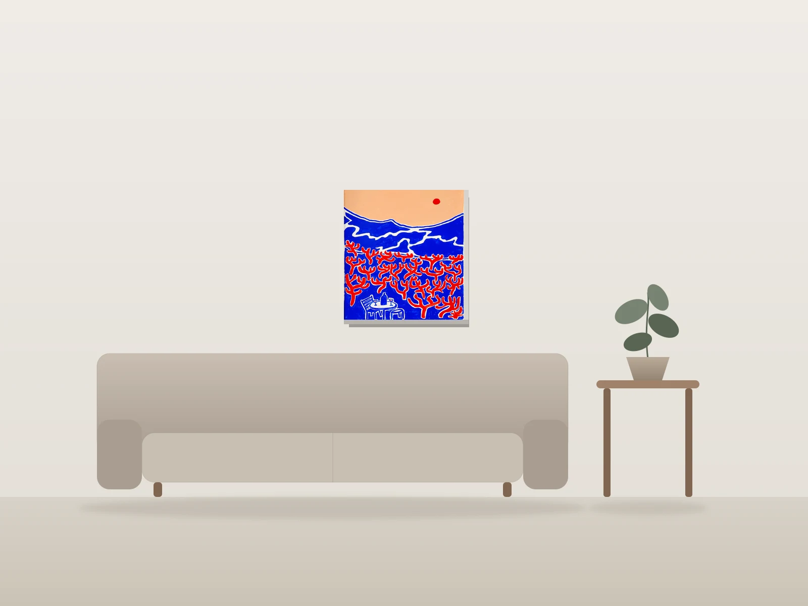 Vignes de Marsannay by thefakemuseum shown to scale in a room