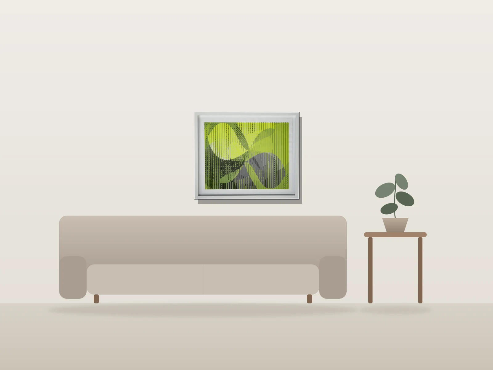Kaleido G3 by Israël Dupuis shown to scale in a room