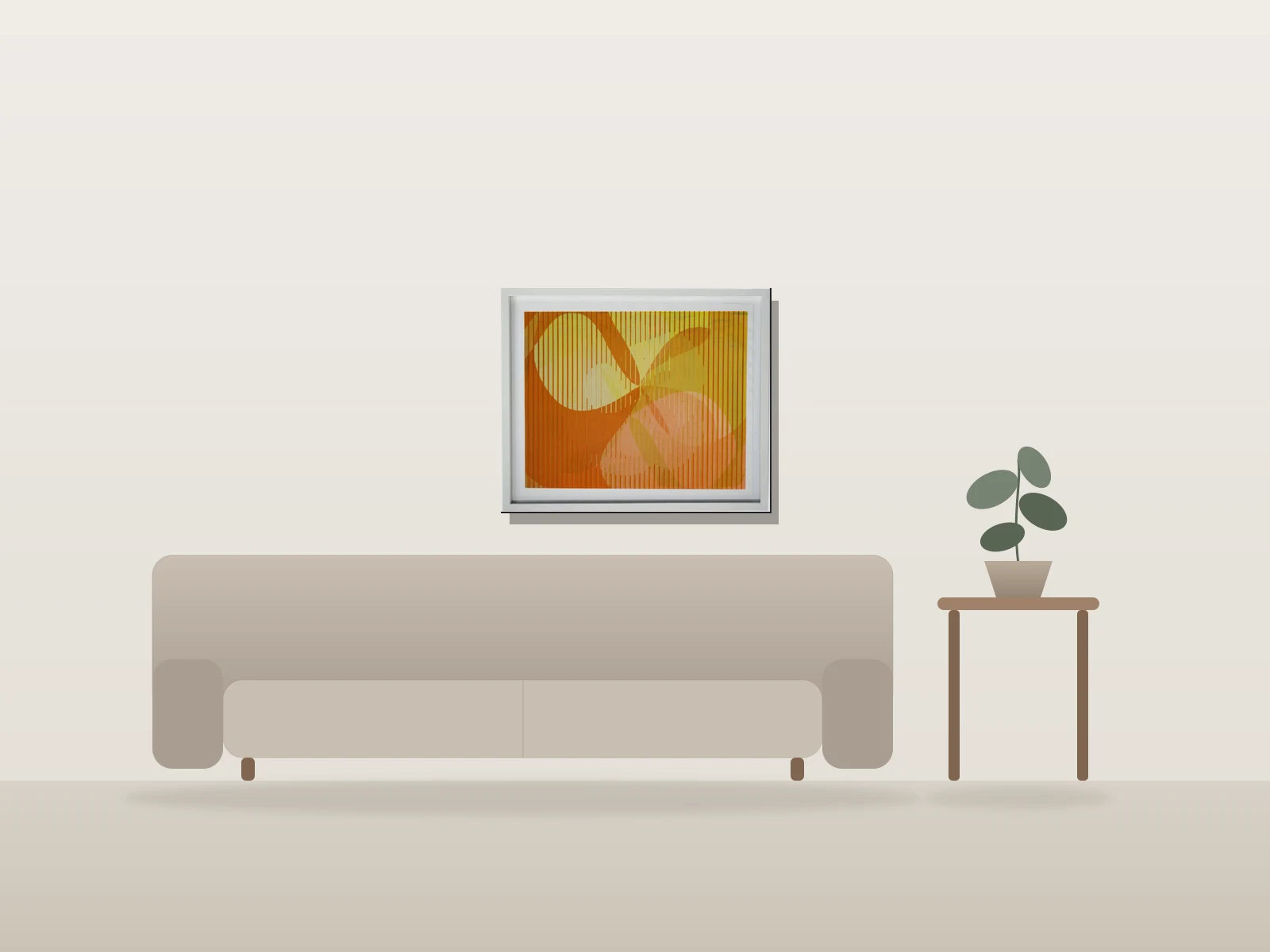 Kaleido G10 by Israël Dupuis shown to scale in a room
