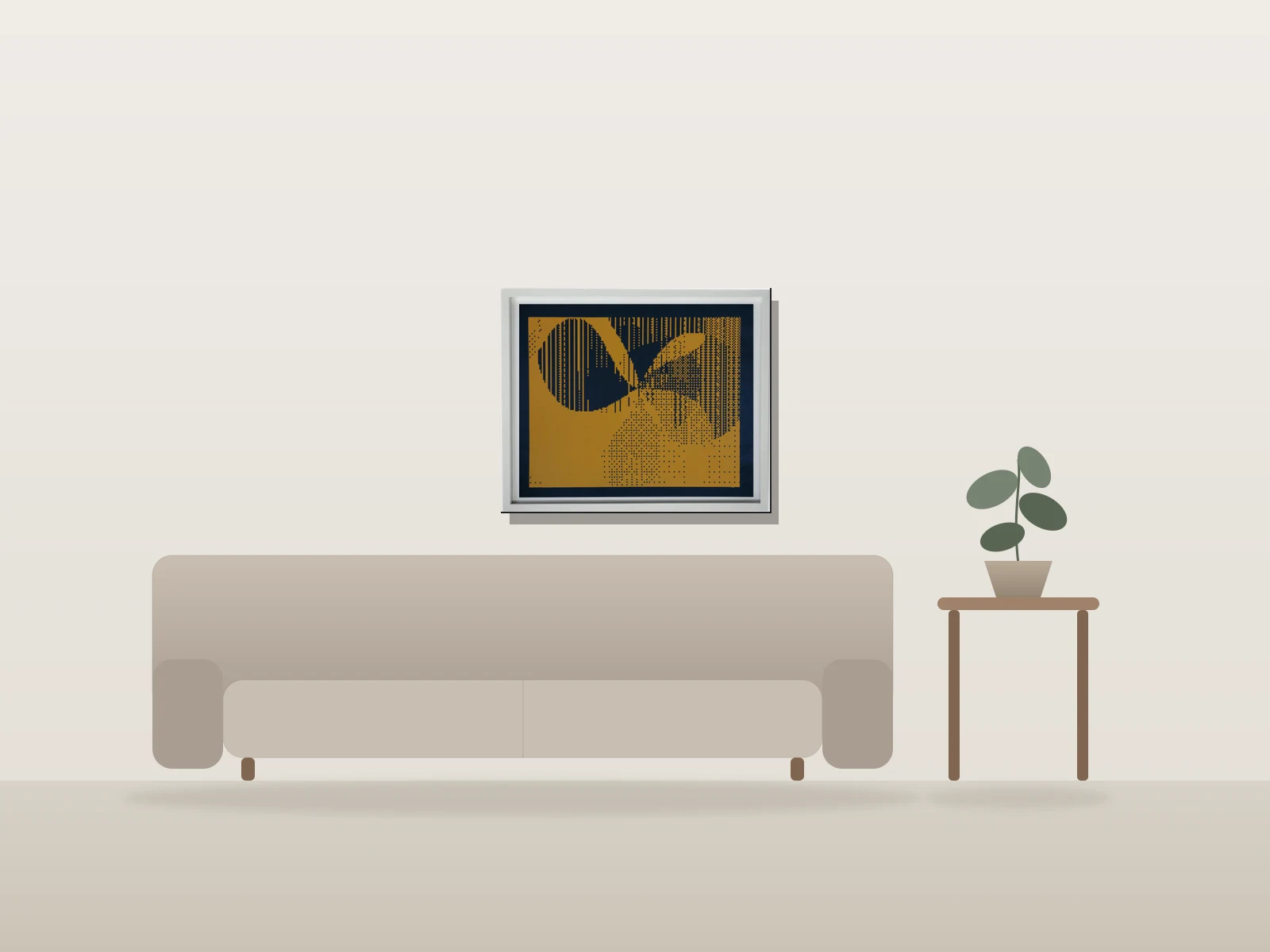 Kaleido G11 by Israël Dupuis shown to scale in a room