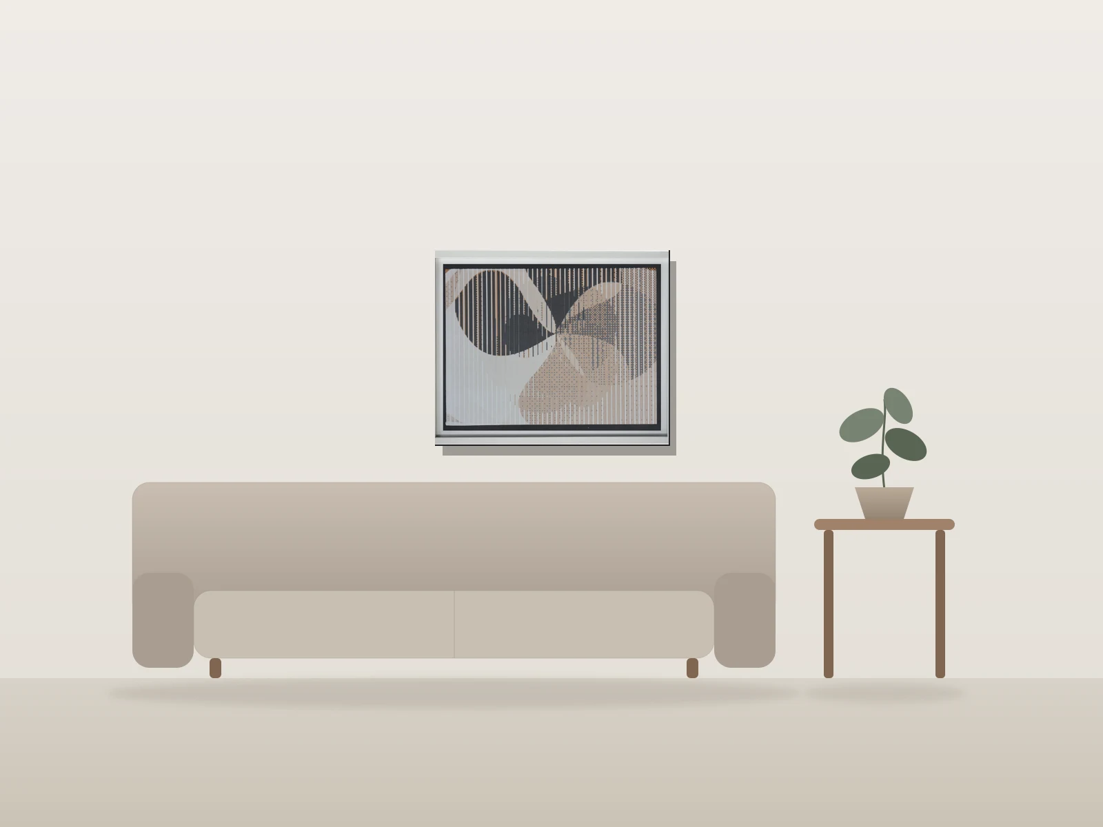Kaleido G15 by Israël Dupuis shown to scale in a room