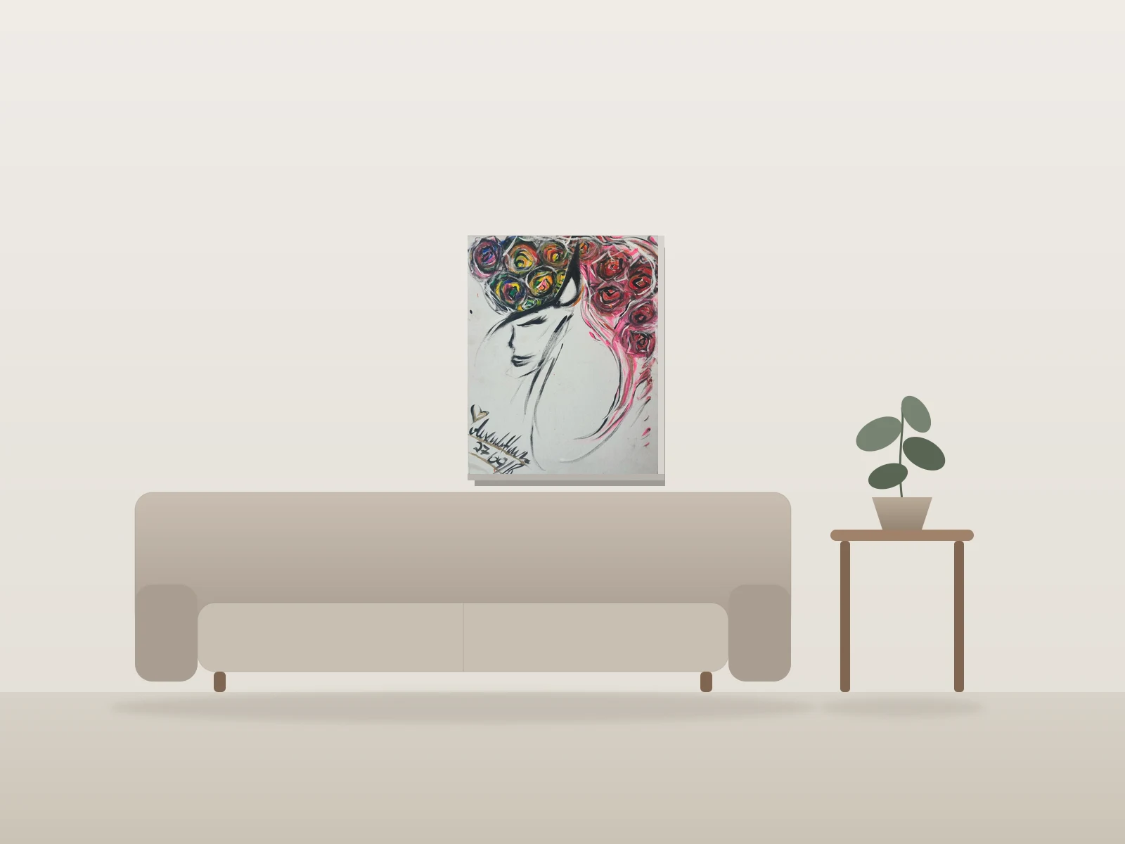 Carmen by Alexandra Hayes shown to scale in a room