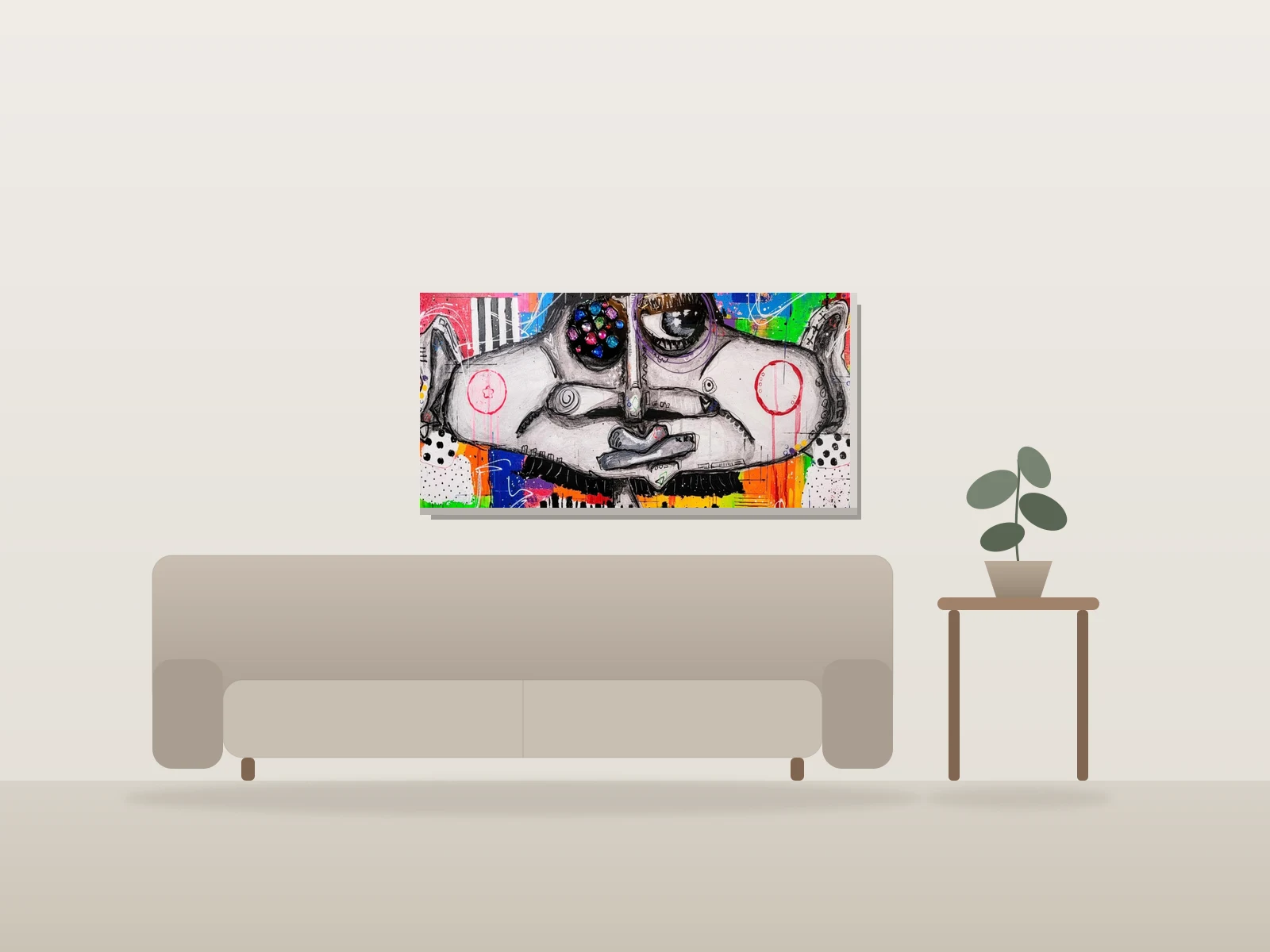 L'ÉTRANGE LILI by clo shown to scale in a room