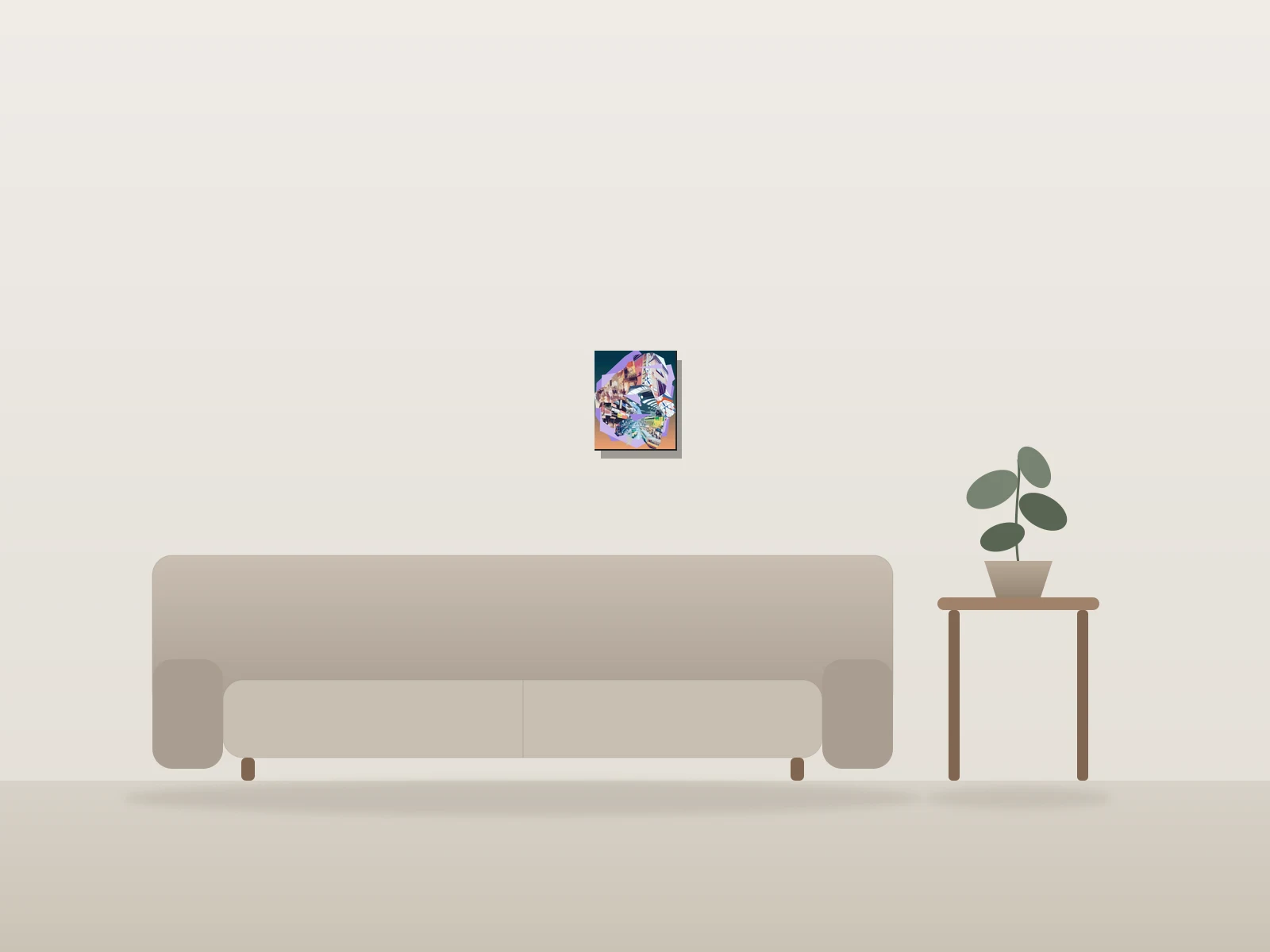 Abeille active by Makes8 shown to scale in a room