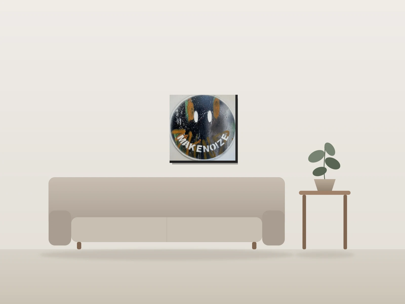 Sans titre by MakeNoize shown to scale in a room