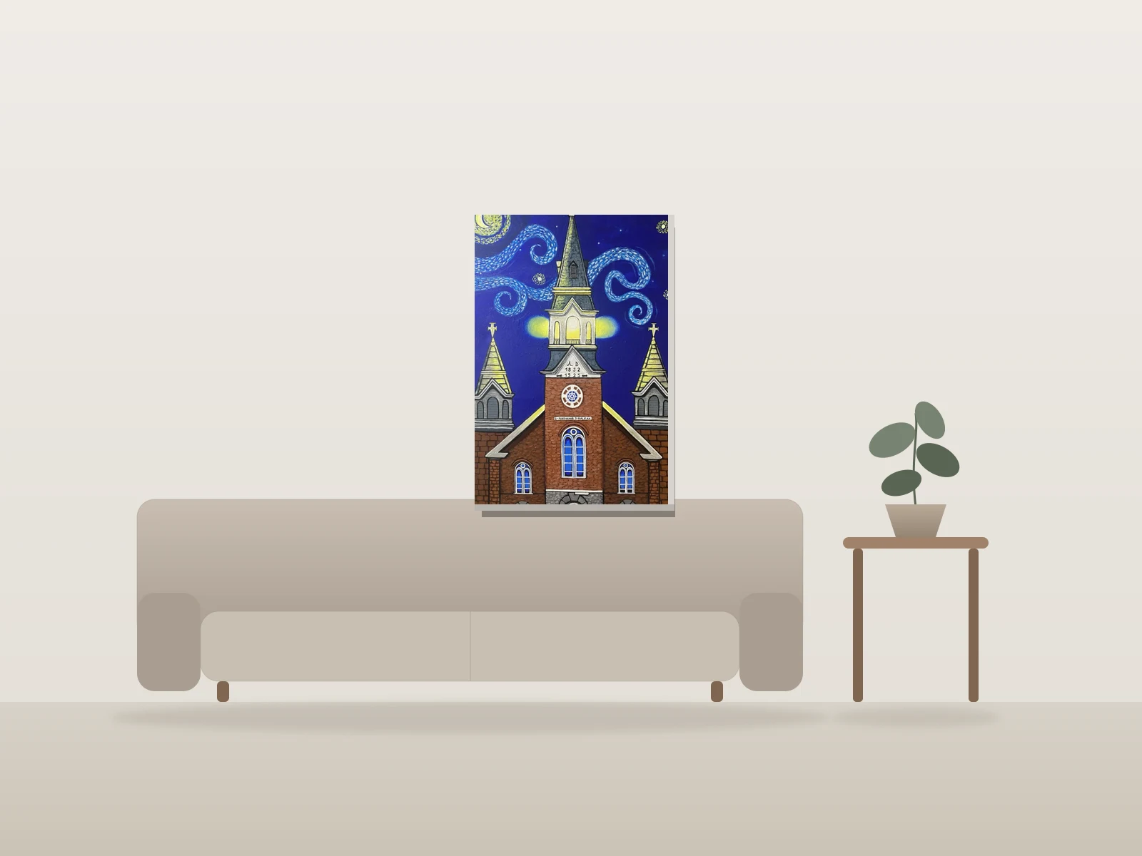 lumière sur saint Ferdinand by melyris shown to scale in a room