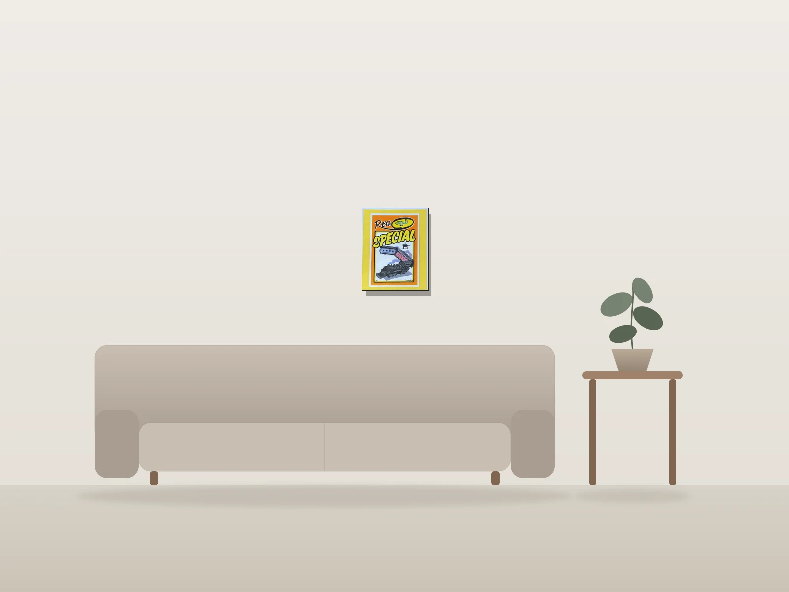 Sans titre by Timoh Garcia shown to scale in a room