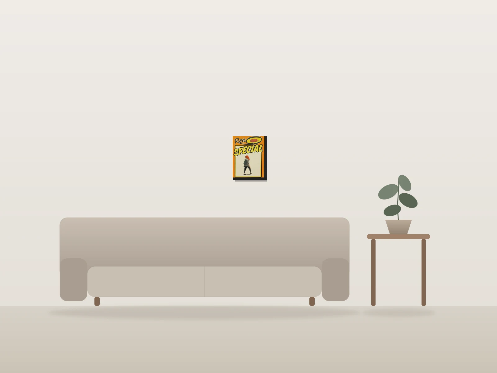 Sans titre by Timoh Garcia shown to scale in a room