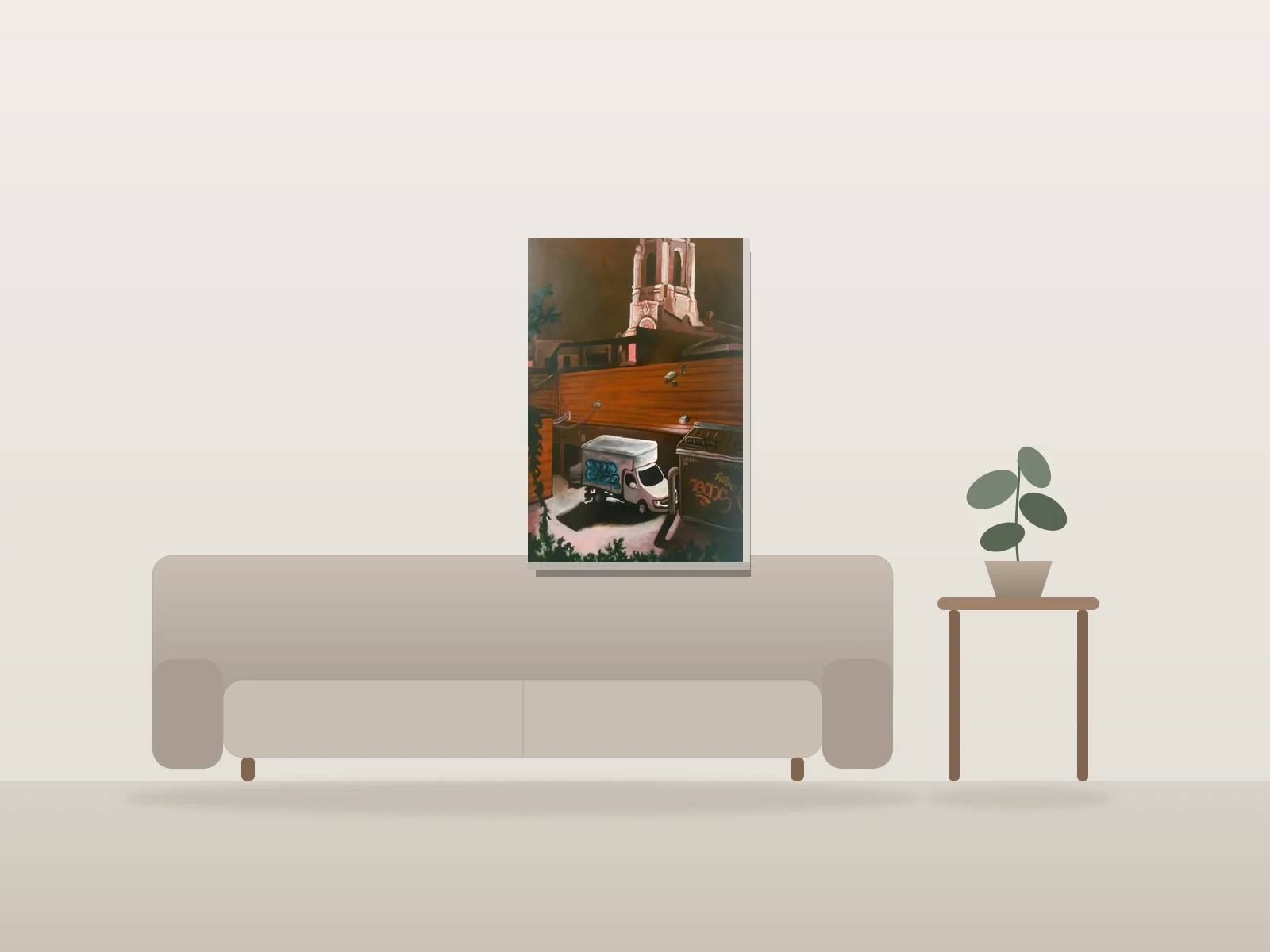 Sans titre by Gf Labelle shown to scale in a room