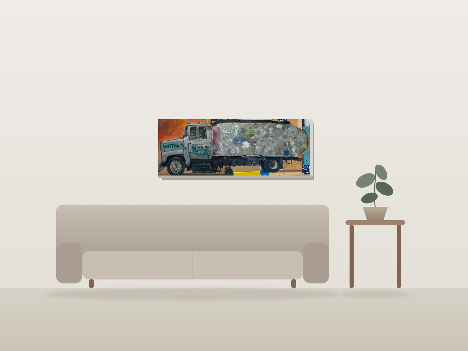 Sans titre by Timoh Garcia shown to scale in a room