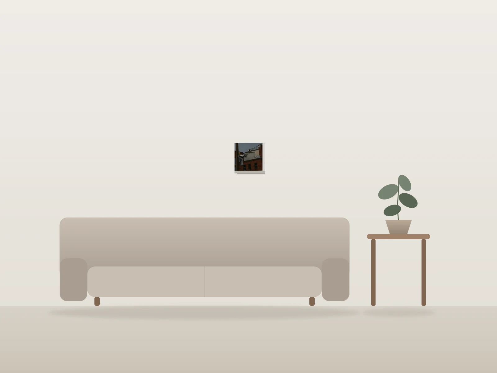 L'Exception by yanick Sasseville shown to scale in a room