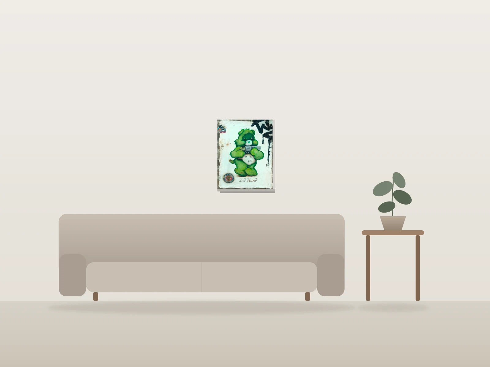 2ème main by KAT shown to scale in a room