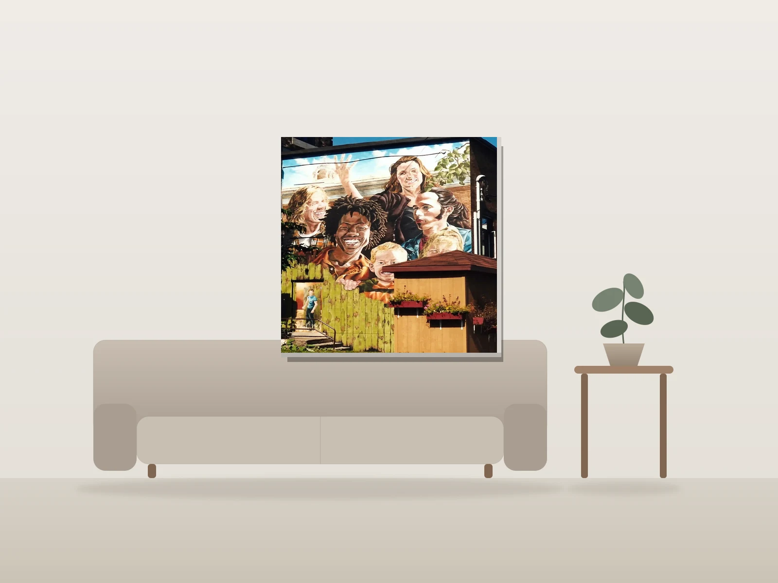 Sans titre by Annie Hamel shown to scale in a room