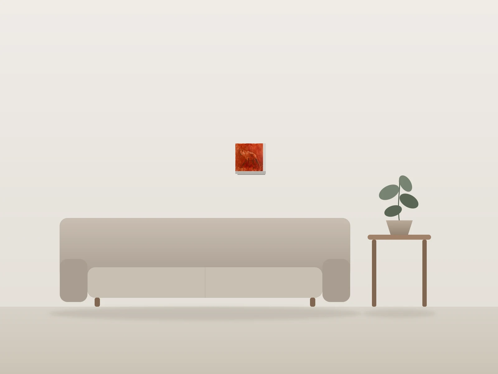 Sans titre by Bryan Beyung shown to scale in a room