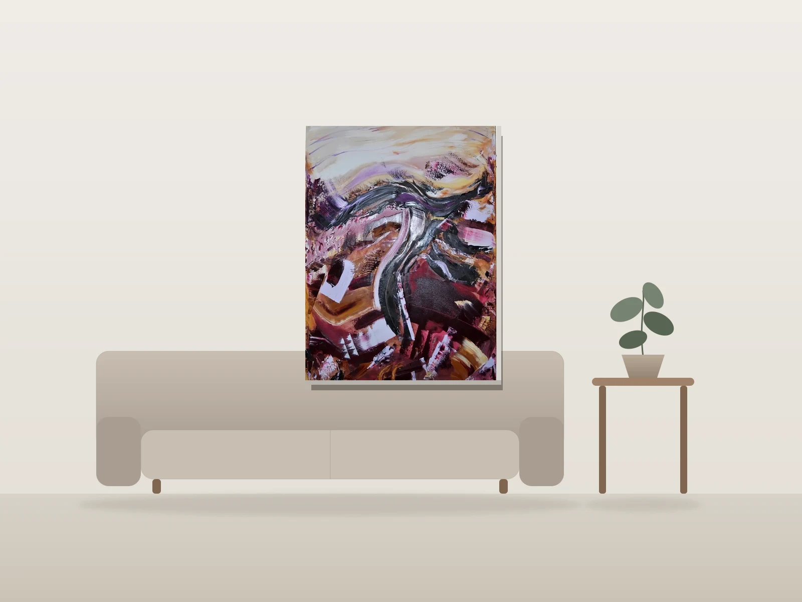 Archeo by Nadim shown to scale in a room